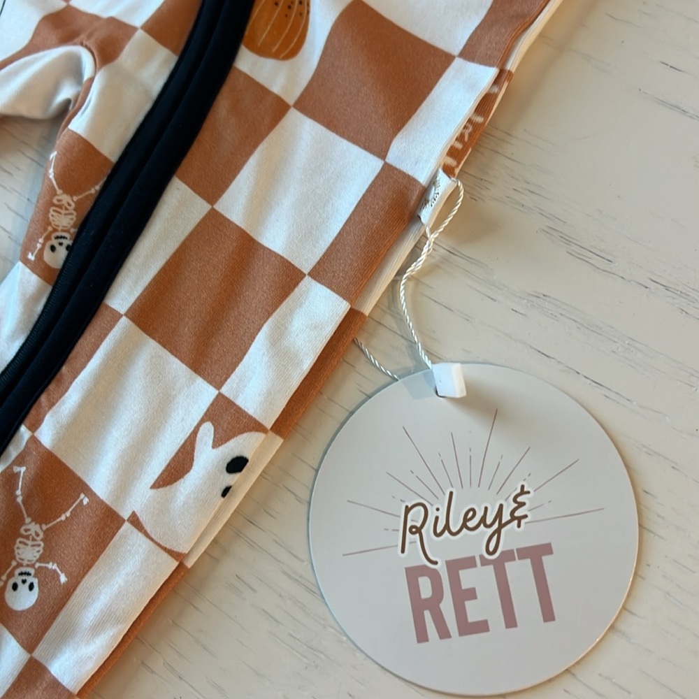 🎃 Riley & Rett Bamboo Halloween Romper 0-3 3-6 9-12 18-24 months - Picture 3 of 5